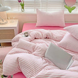 Triogift Cozy Striped Bedding Set