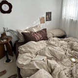 Triogift Dark Academia Vintage Brown Bedding Set