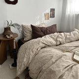 Triogift Dark Academia Vintage Brown Bedding Set