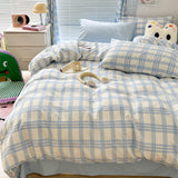 Triogift Danish Pastel Plaid Bedding Set