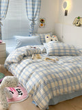 Triogift Danish Pastel Plaid Bedding Set