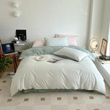 Triogift Dusty Pastel Shades Cotton Bedding Set