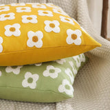 Triogift Embroidered Daisies Cushion Cover