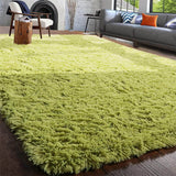 Triogift Green Grass Fluffy Carpet