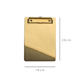 Triogift Elegance Stylish Golden Clip Boards