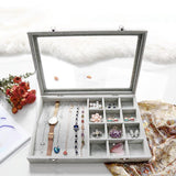 Triogift Velvet Drawer Jewelry Organizer Box