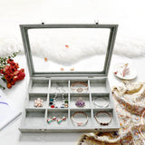 Triogift Velvet Drawer Jewelry Organizer Box