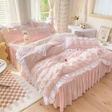 Triogift Kawaii Ruffle Bedding Set