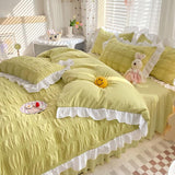 Triogift Kawaii Ruffle Bedding Set