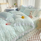 Triogift Kawaii Ruffle Bedding Set