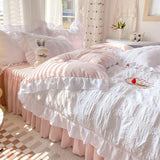 Triogift Kawaii Ruffle Bedding Set