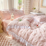 Triogift Kawaii Ruffle Bedding Set