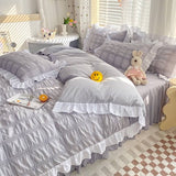 Triogift Kawaii Ruffle Bedding Set