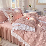 Triogift Kawaii Ruffle Bedding Set