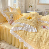 Triogift Kawaii Ruffle Bedding Set