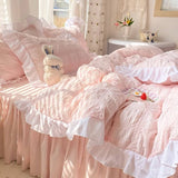 Triogift Kawaii Ruffle Bedding Set