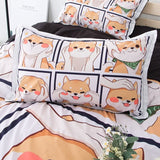 Triogift Kawaii Shiba Bedding Set