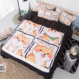 Triogift Kawaii Shiba Bedding Set