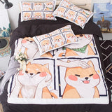 Triogift Kawaii Shiba Bedding Set