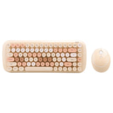 Triogift Kawaii Retro Keyboard + Mouse Set