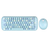 Triogift Kawaii Retro Keyboard + Mouse Set