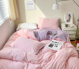 Triogift Pastel Lace Edge Bedding Set