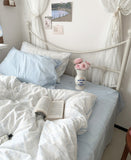 Triogift Whispering Blooms Soft Blue Bedding