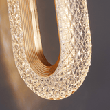 Triogift Luxurious Diamond Ring Gold Pendant Light