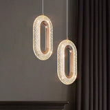 Triogift Luxurious Diamond Ring Gold Pendant Light