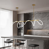 Triogift Luxury Modern Curvy LED Hose Pendant Light