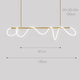 Triogift Luxury Modern Curvy LED Hose Pendant Light