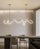 Triogift Luxury Modern Curvy LED Hose Pendant Light