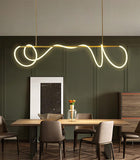 Triogift Luxury Modern Curvy LED Hose Pendant Light