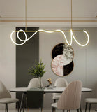 Triogift Luxury Modern Curvy LED Hose Pendant Light