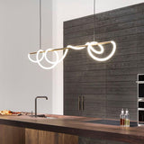 Triogift Luxury Modern Curvy LED Hose Pendant Light