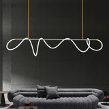 Triogift Luxury Modern Curvy LED Hose Pendant Light