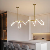 Triogift Luxury Modern Curvy LED Hose Pendant Light