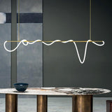 Triogift Luxury Modern Curvy LED Hose Pendant Light