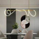 Triogift Luxury Modern Curvy LED Hose Pendant Light