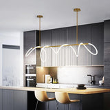 Triogift Luxury Modern Curvy LED Hose Pendant Light