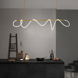 Triogift Luxury Modern Curvy LED Hose Pendant Light