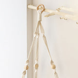 Triogift Macrame Hanging Corner Shelf