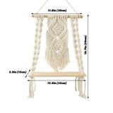 Triogift Macrame Wall Hanging Shelf