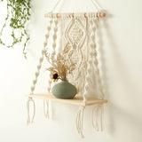 Triogift Macrame Wall Hanging Shelf