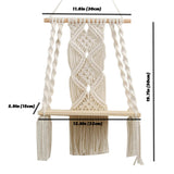 Triogift Macrame Wall Hanging Shelf