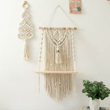 Triogift Macrame Wall Hanging Shelf