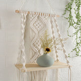 Triogift Macrame Wall Hanging Shelf