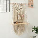 Triogift Macrame Wall Hanging Shelf