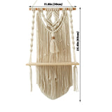 Triogift Macrame Wall Hanging Shelf