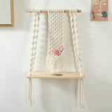 Triogift Macrame Wall Hanging Shelf